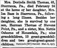 Thomas, Mrs. Dorinda (Smith)